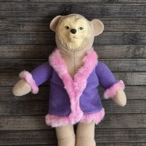 McDonald's Plush Bear with Purple and Pink Coat